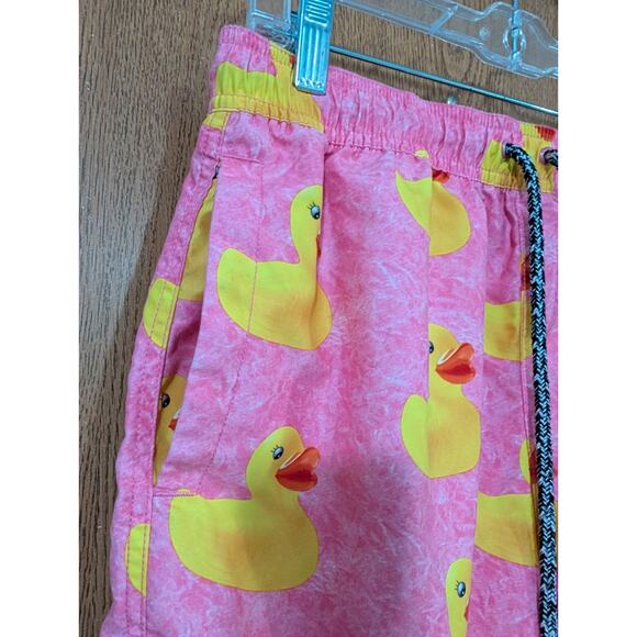 Neff Men's Small Medium Swim Pink Shorts With Yellow Rubber Ducks - Trunks Surf - Picture 4 of 10